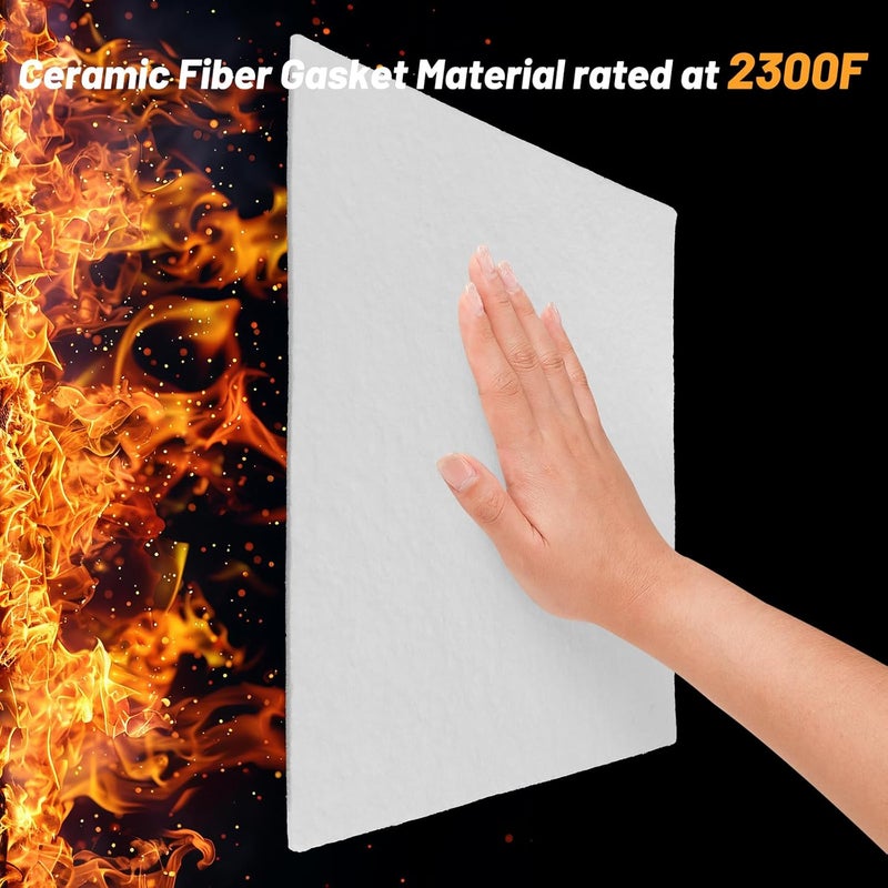 UCandy 15 Pack Ceramic Fiber Paper, 11" x 12" x 1/8" High Temperature Ceramic Fiber Rectangle Papers White Insulation Gasket Paper for Stove Furnace Fireplace - Image 3